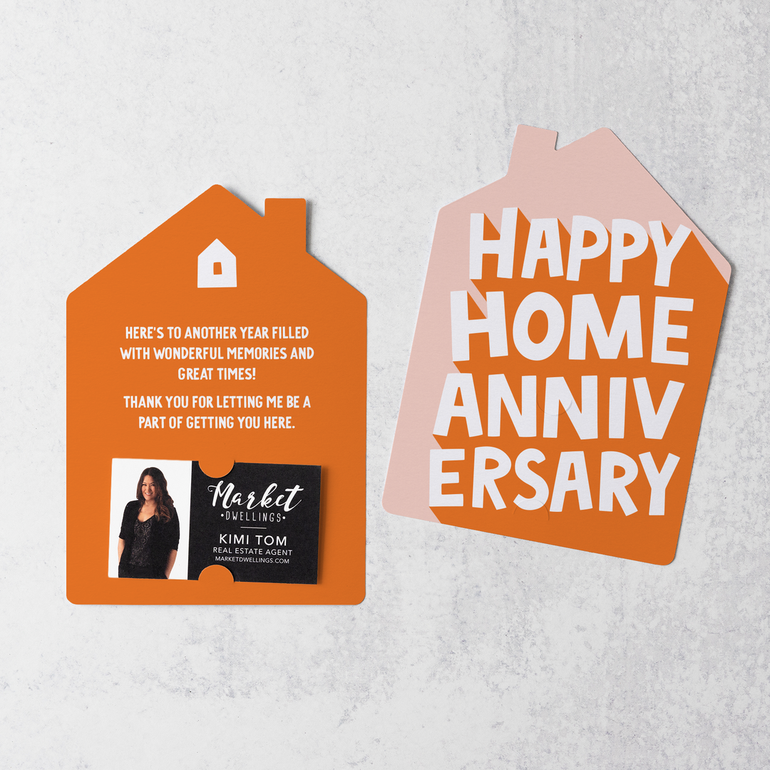 Set of Happy Home Anniversary | Mailers | Envelopes Included | M238-M001-AB Mailer Market Dwellings TANGERINE  