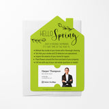 Hello Spring Spring Checklist Real Estate Mailers | S1-M001 | Real Estate Mailers with Envelopes Mailer Market Dwellings