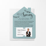 Hello Spring Spring Checklist Real Estate Mailers | S1-M001 | Real Estate Mailers with Envelopes Mailer Market Dwellings