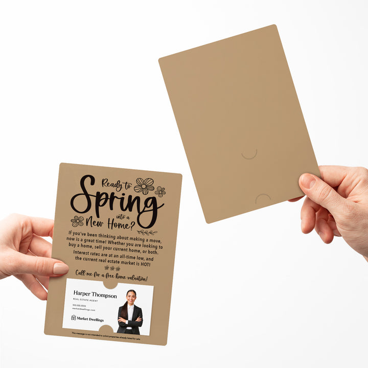 Set of "Ready to Spring into a New Home?" Real Estate Mailer | Envelopes Included | S1-M007 Mailer Market Dwellings