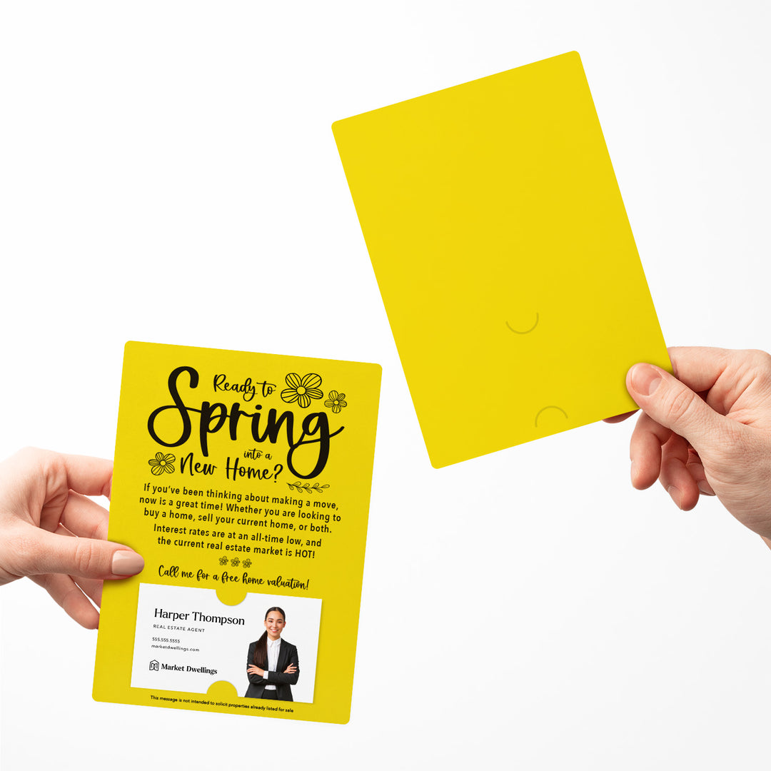 Set of "Ready to Spring into a New Home?" Real Estate Mailer | Envelopes Included | S1-M007 Mailer Market Dwellings