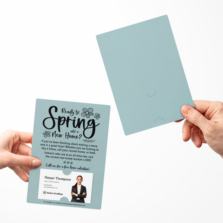 Set of "Ready to Spring into a New Home?" Real Estate Mailer | Envelopes Included | S1-M007 Mailer Market Dwellings