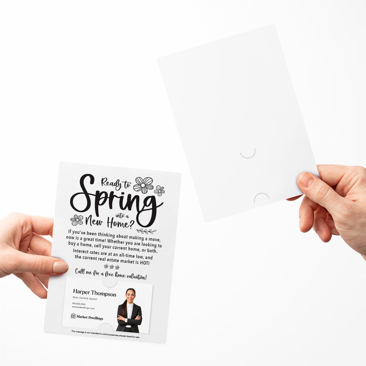 Set of "Ready to Spring into a New Home?" Real Estate Mailer | Envelopes Included | S1-M007 Mailer Market Dwellings