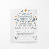 Spring Maintenance Checklist Real Estate Double-Sided Mailers | S3-M001 | Real Estate Mailers with Envelopes Mailer Market Dwellings