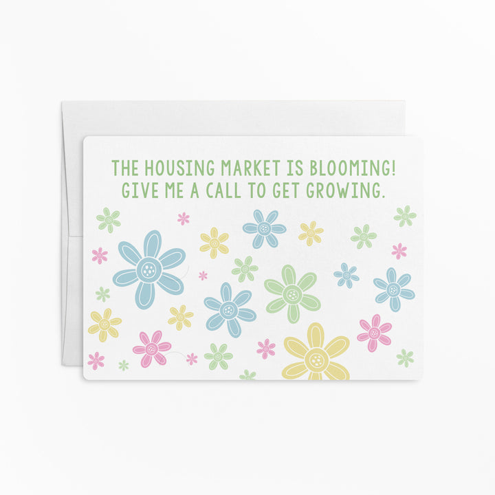 Set of "Ready to Spring Into a New Home?" Double-Sided Mailers | Envelopes Included | Easter | S4-M003 Mailer Market Dwellings