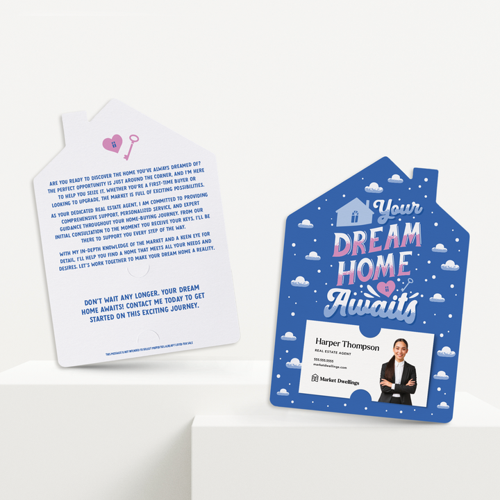 Set of Your Dream Home Awaits | Mailers | Envelopes Included | M291-M001-AB Mailer Market Dwellings COOL BLUE  