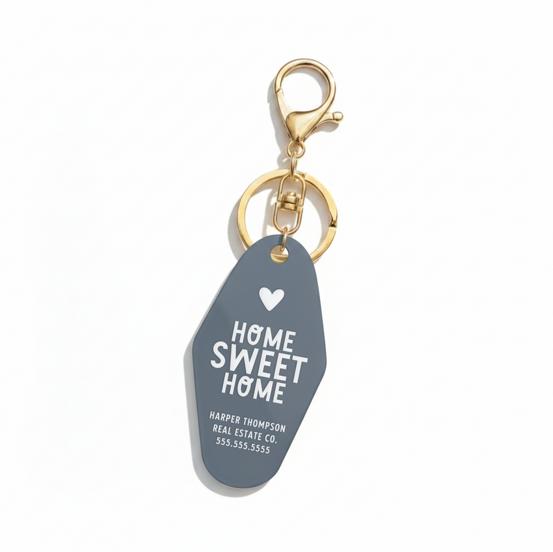 Customizable Home Sweet Home Keychains Keychain Market Dwellings STONE