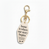 Home Is Where Our Story Begins | Motel Keychains Keychain Market Dwellings