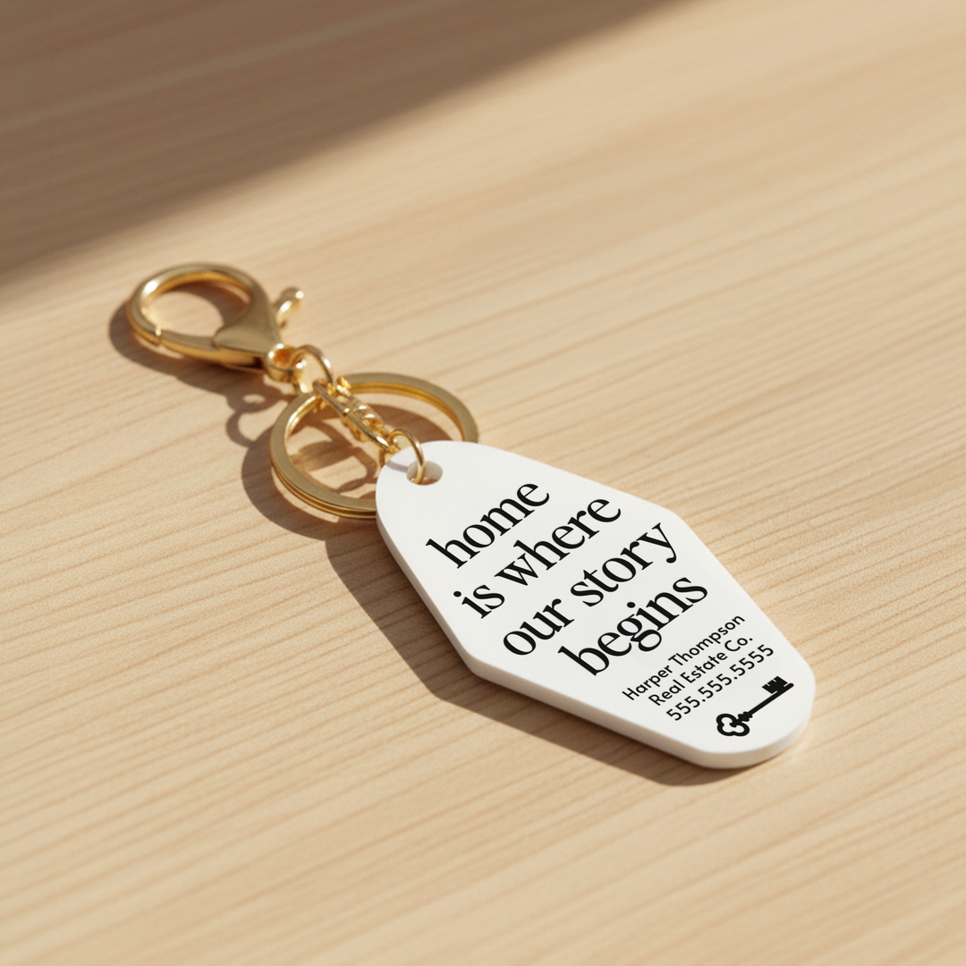 Customizable Home Is Where Our Story Begins Keychains Keychain Market Dwellings