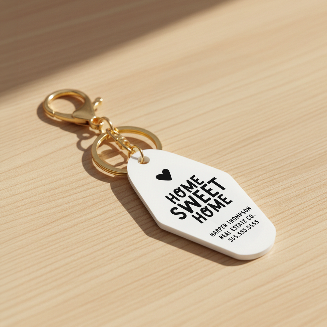 Customizable Home Sweet Home Keychains Keychain Market Dwellings