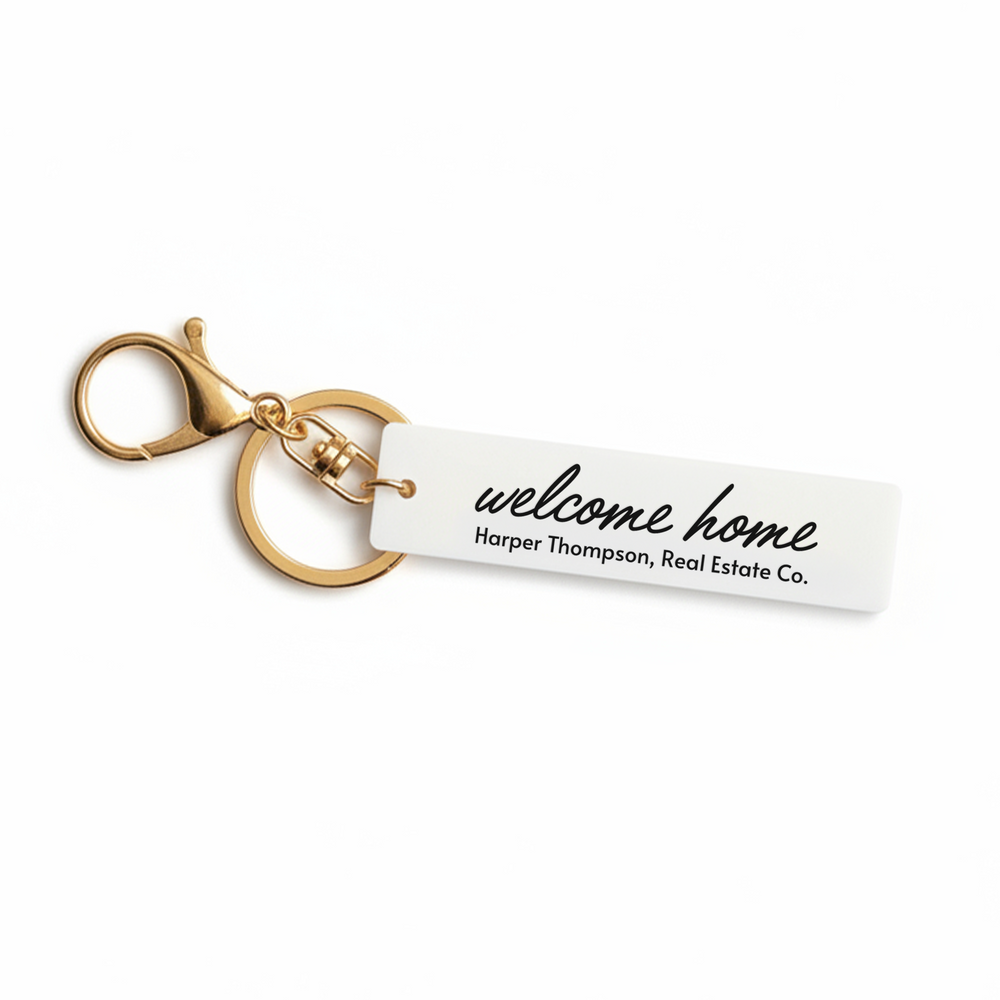 Welcome Home | Bar Keychains Keychain Market Dwellings WHITE 10