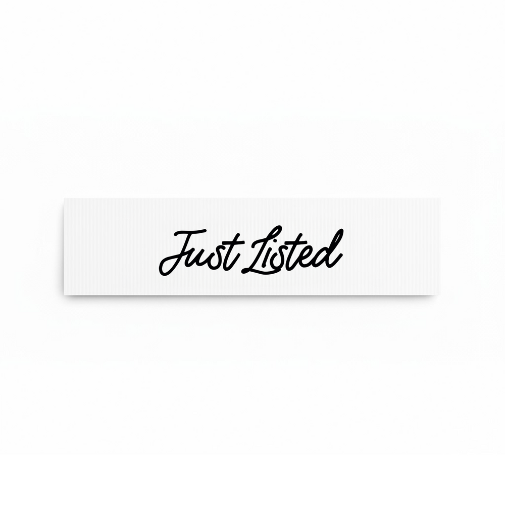 Custom Real Estate Sign Rider — 24" × 6" Sign Rider Market Dwellings