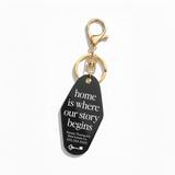 Home Is Where Our Story Begins | Motel Keychains Keychain Market Dwellings BLACK 10