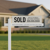 Customizable "Sold" Real Estate Sign Rider Sign Rider Market Dwellings