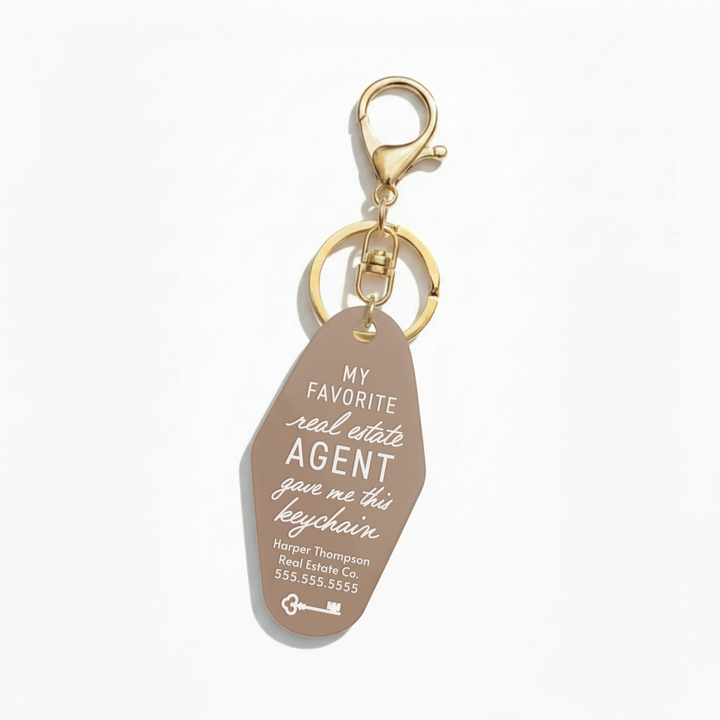 Customizable My Favorite Real Estate Agent Keychains Keychain Market Dwellings COCONUT
