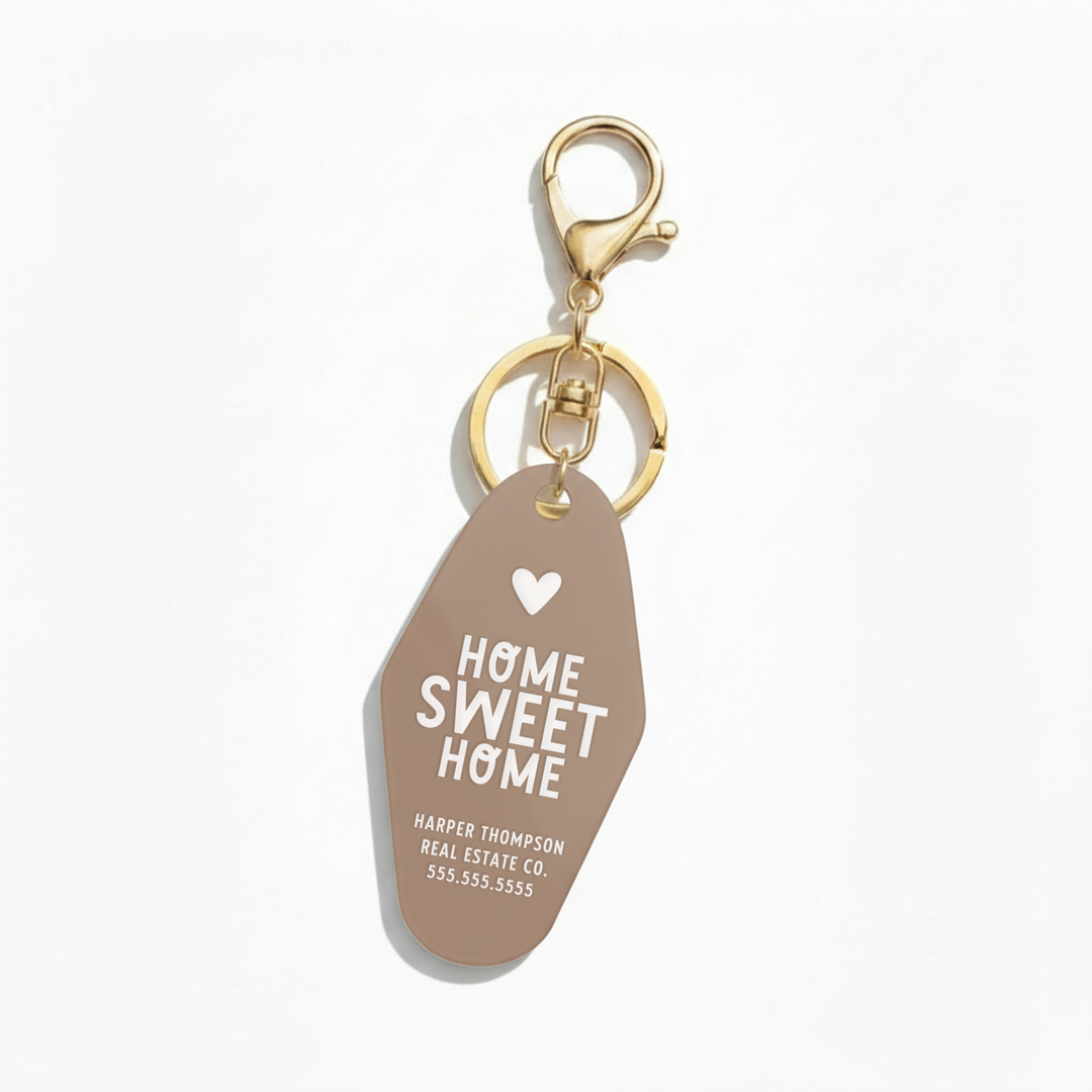 Customizable Home Sweet Home Keychains Keychain Market Dwellings COCONUT