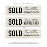 Customizable "Sold" Real Estate Sign Rider Sign Rider Market Dwellings