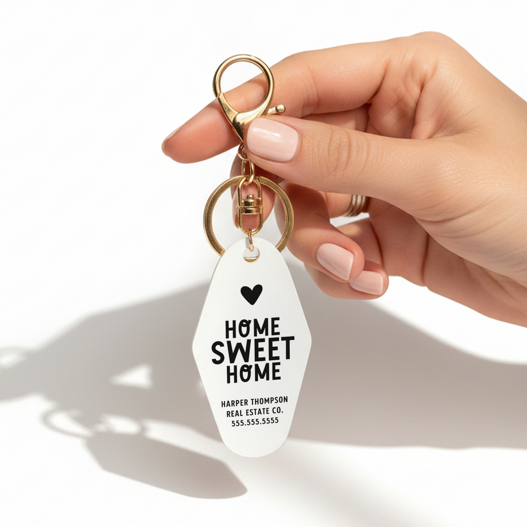 Customizable Home Sweet Home Keychains Keychain Market Dwellings