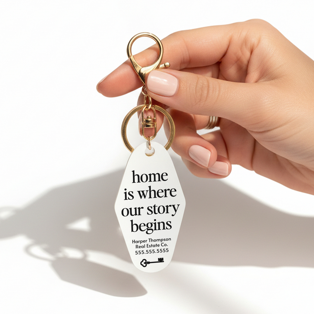 Customizable Home Is Where Our Story Begins Keychains Keychain Market Dwellings