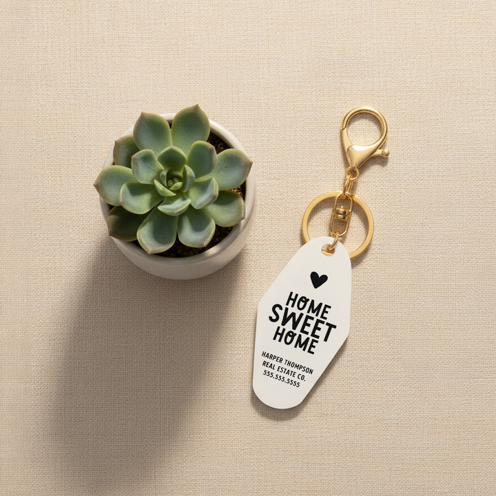 Customizable Home Sweet Home Keychains Keychain Market Dwellings