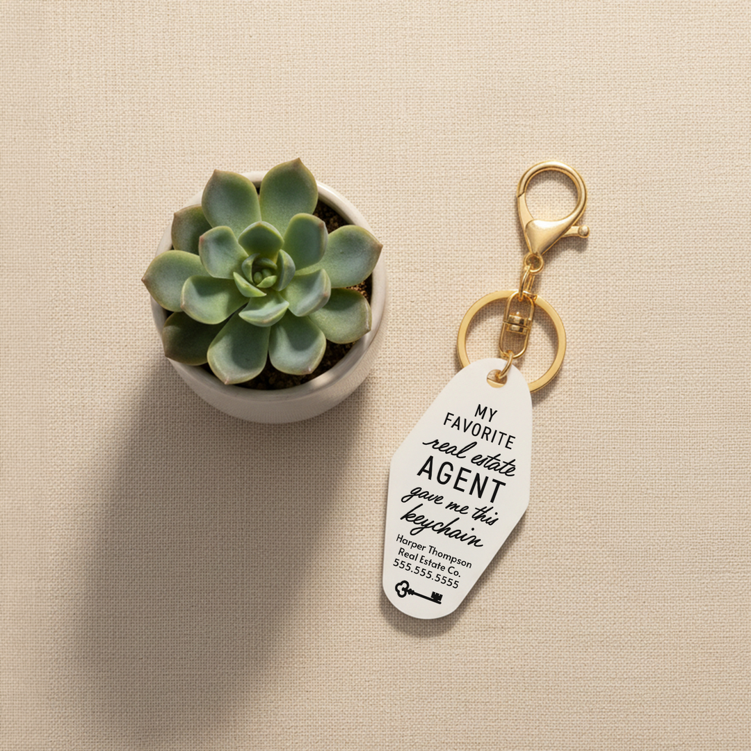Customizable My Favorite Real Estate Agent Keychains Keychain Market Dwellings