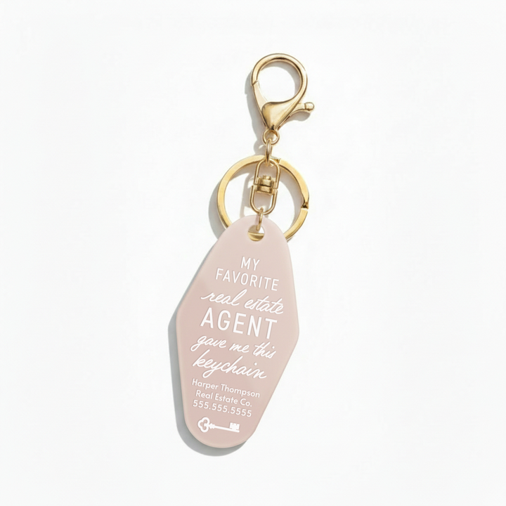 Customizable My Favorite Real Estate Agent Keychains Keychain Market Dwellings NUDE
