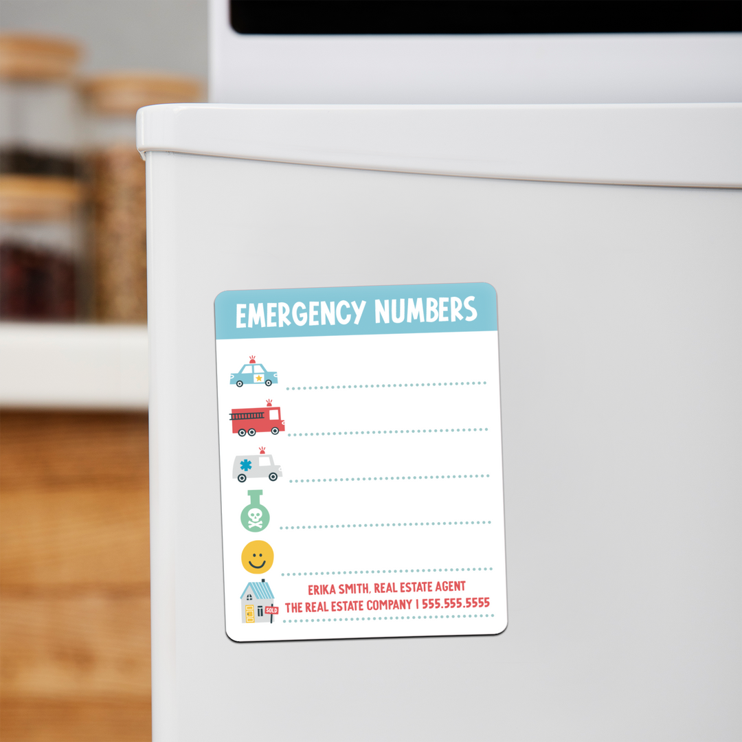 Customizable | Emergency Numbers Magnets | DSM-16-AB
