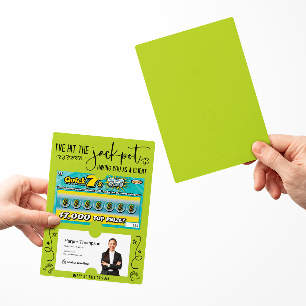 Set of I've Hit the Jackpot Having You as a Client St. Patrick's Day Lotto Mailers | Envelopes Included Mailer Market Dwellings