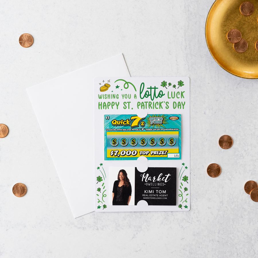 Set of Wishing You a Lotto Luck St. Patrick's Day Lotto Mailers | Envelopes Included | SP2-M002 Mailer Market Dwellings   