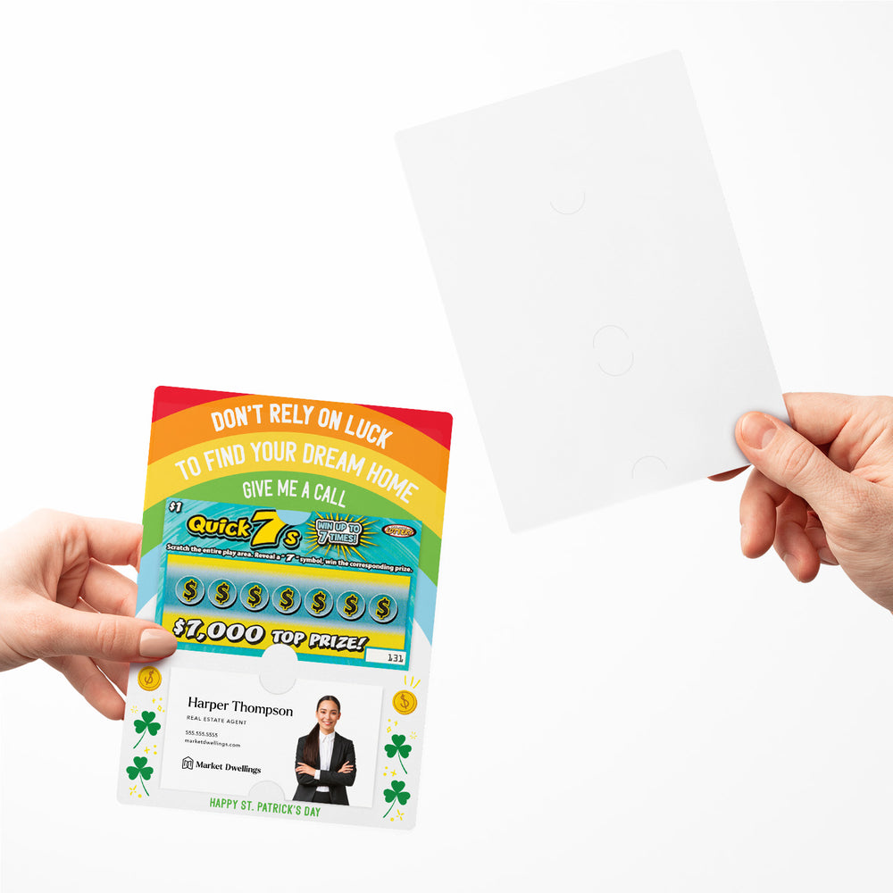 Set of Don't Rely on Luck to Find Your Dream Home St. Patrick's Day Lotto Mailers | Envelopes Included Mailer Market Dwellings