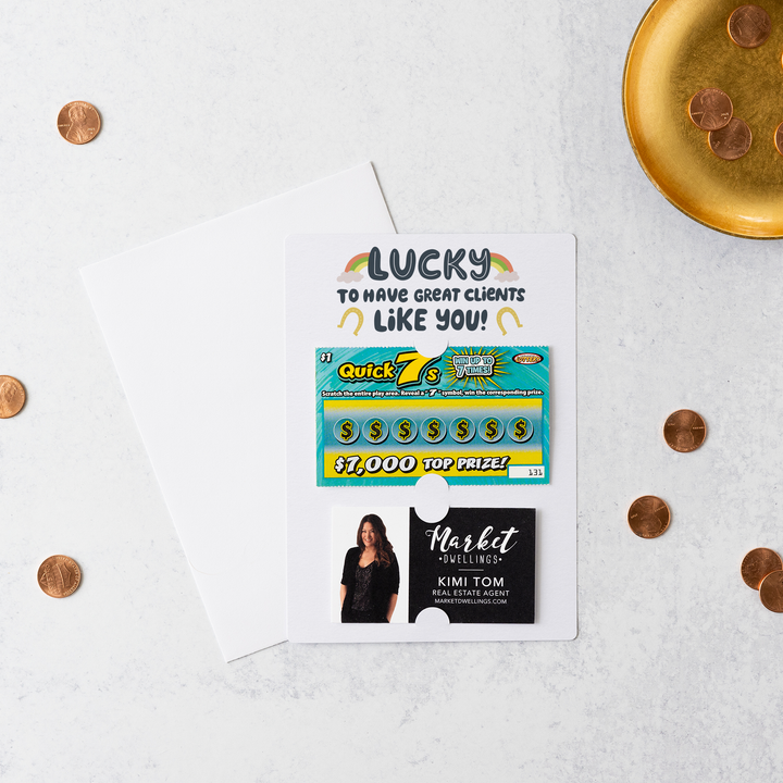Set of Lucky to Have Great Clients Like You Colorful St. Patrick's Day Lotto Mailers | Envelopes Included | SP4-M002 Mailer Market Dwellings   