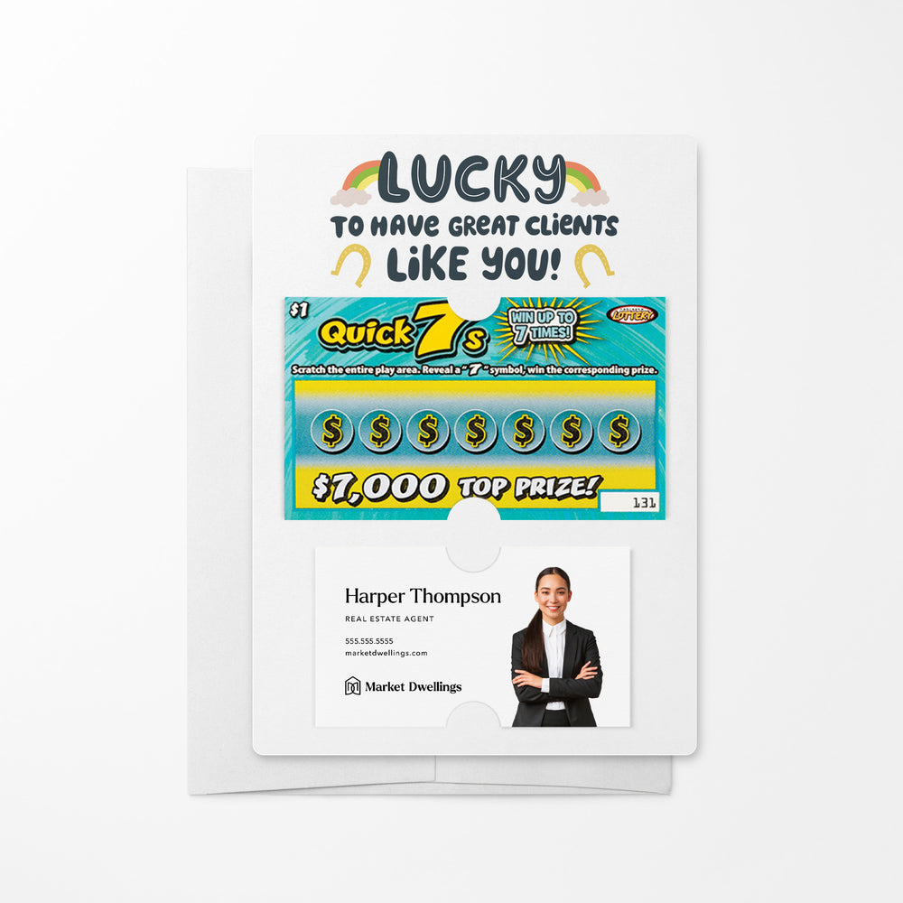 Lucky to Have Great Clients Like You | Lotto Mailers with Envelopes Mailer Market Dwellings
