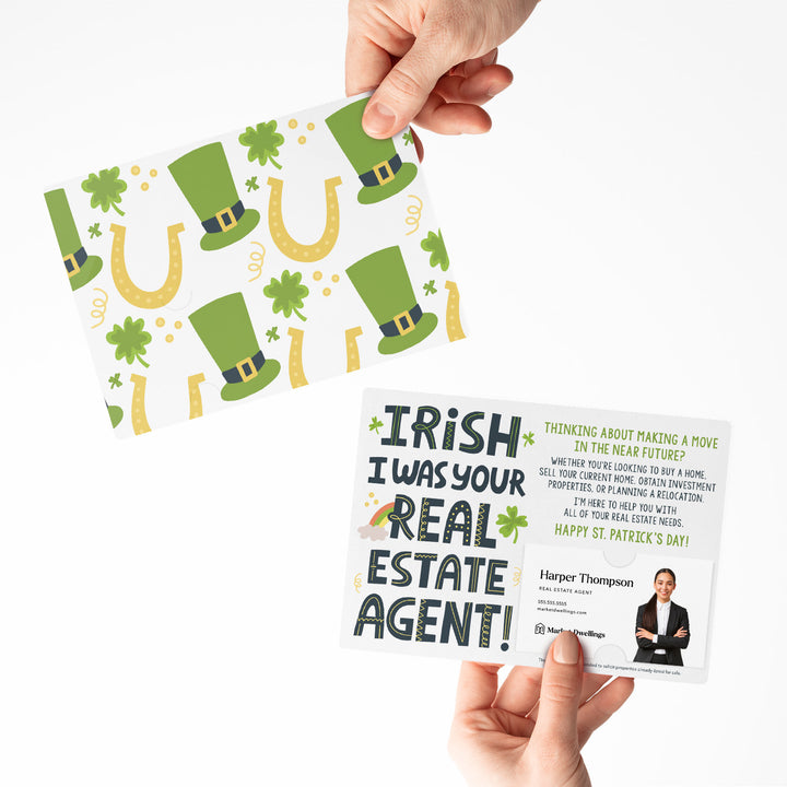 Set of "Irish I Was Your Real Estate Agent" St. Patrick's Day Mailers | Envelopes Included | SP5-M003 Mailer Market Dwellings