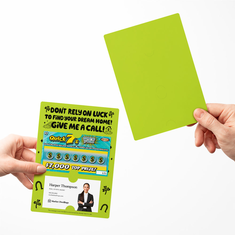 Set of Don't Rely on Luck to Find Your Dream Home Lotto Mailers | Envelopes Included Mailer Market Dwellings