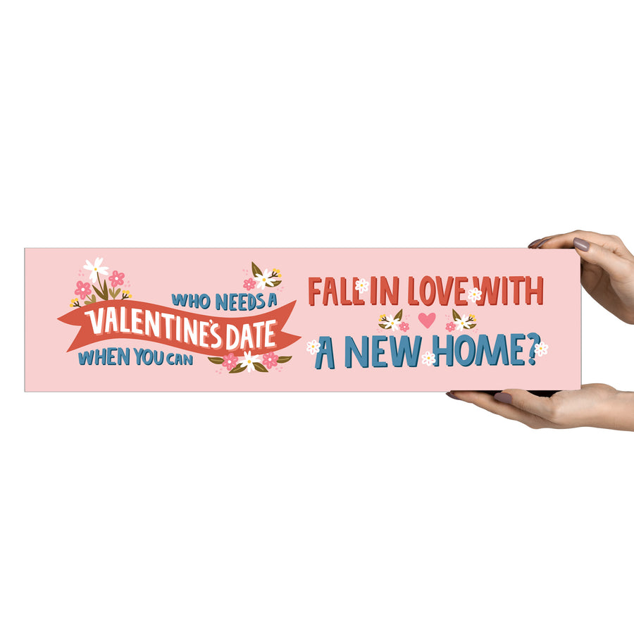 Seasonal Real Estate Sign Rider Sign Rider Market Dwellings Valentine's Day Corrugated Plastic None