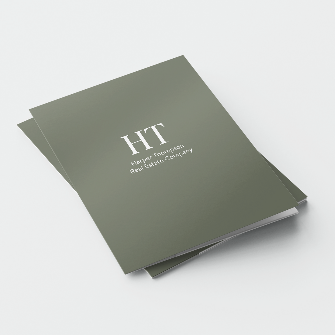 Custom Initials Presentation Folders Folders Market Dwellings