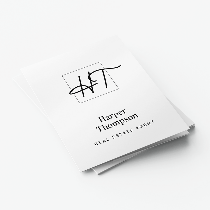 Custom Initials Presentation Folders | PF-2 Folders Market Dwellings   