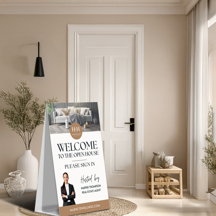 Corrugated A-Frame Sign Directional Sign Market Dwellings