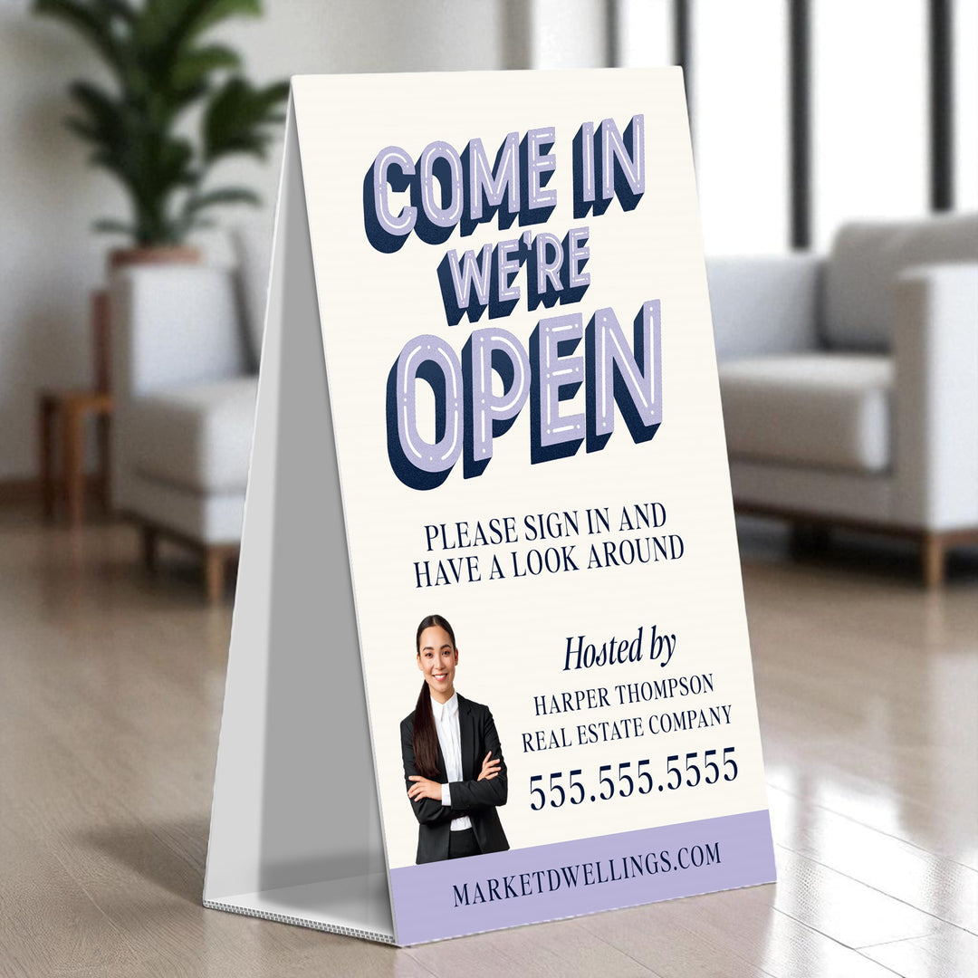 Corrugated A-Frame Sign Directional Sign Market Dwellings
