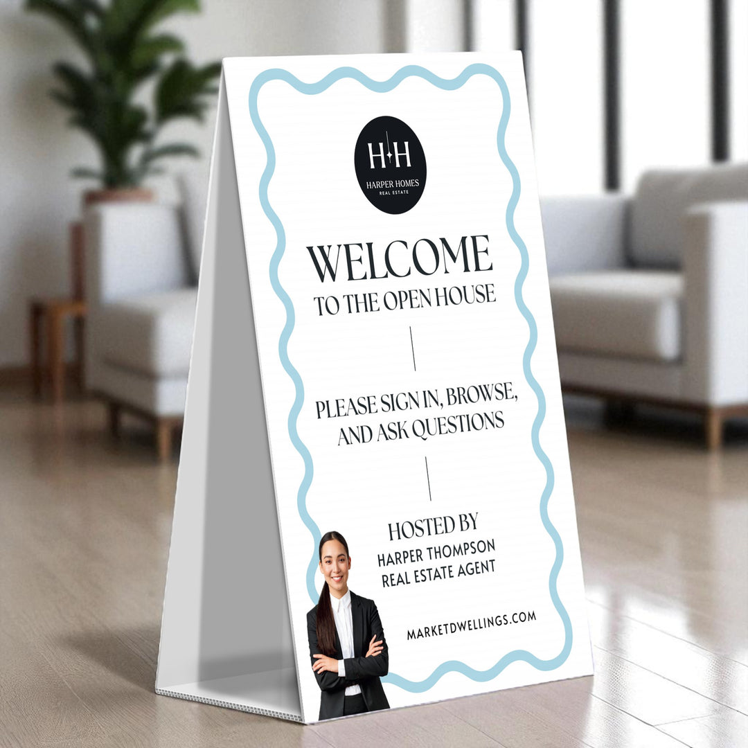 Corrugated A-Frame Sign Directional Sign Market Dwellings