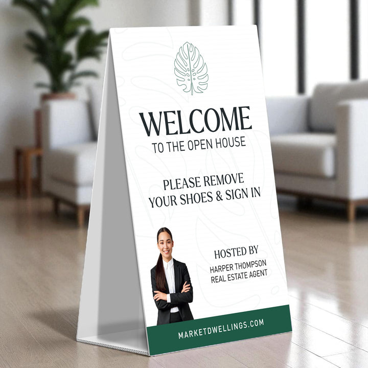 Corrugated A-Frame Sign Directional Sign Market Dwellings