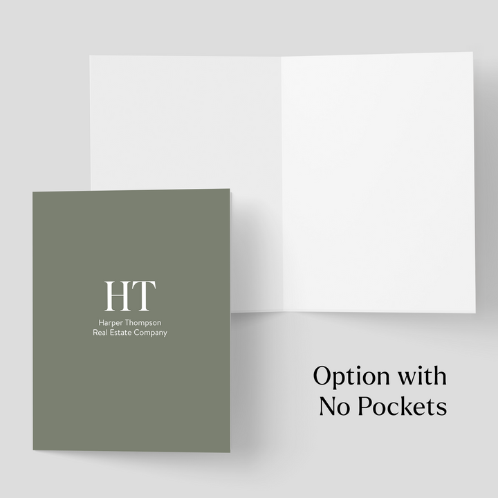 Custom Initials Presentation Folders Folders Market Dwellings