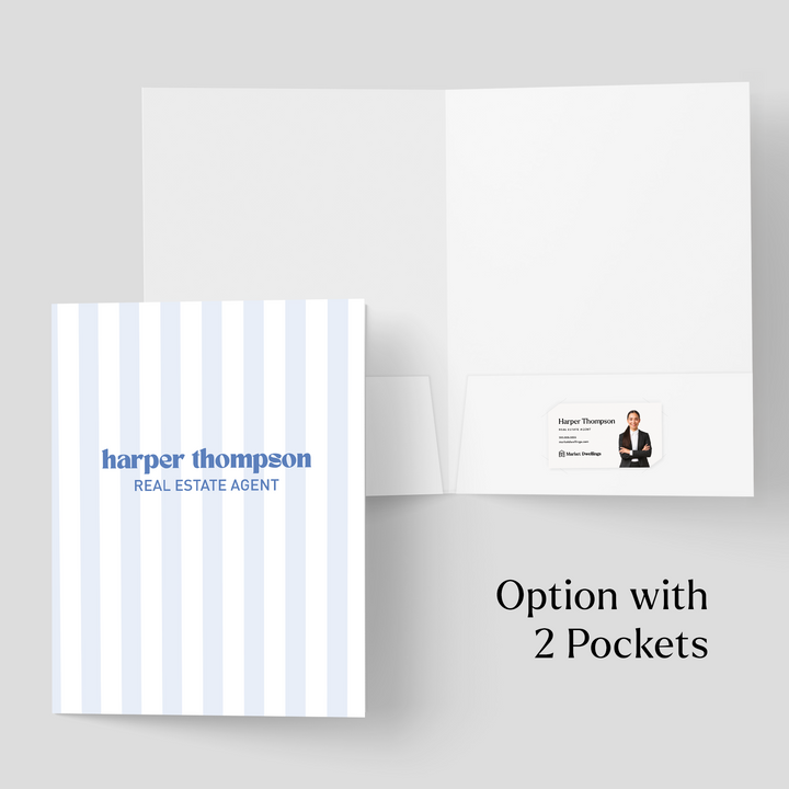 Striped Presentation Folders Folders Market Dwellings