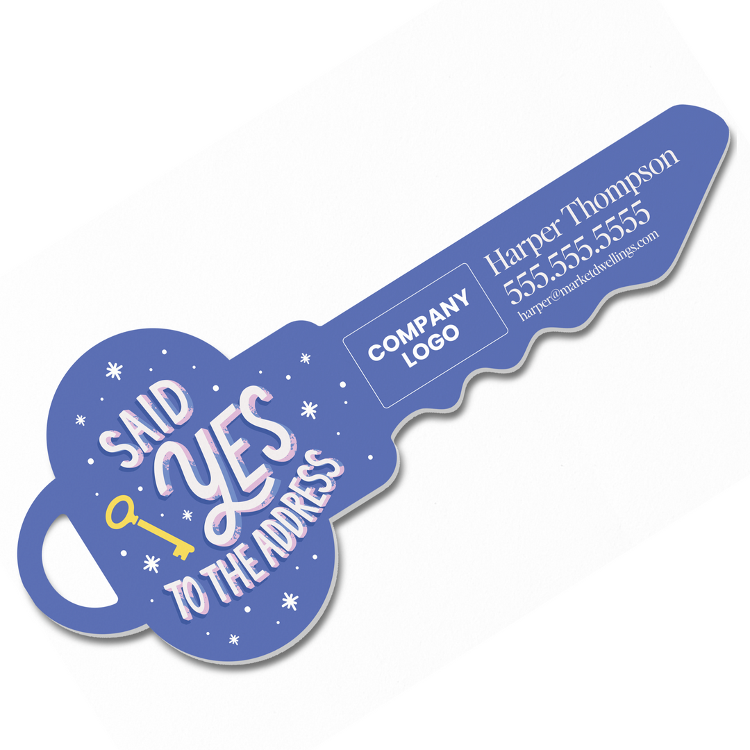 Customizable | Said Yes To The Address Sign | Photo Prop | DSY-22-AB Key Sign Market Dwellings PURPLY BLUE