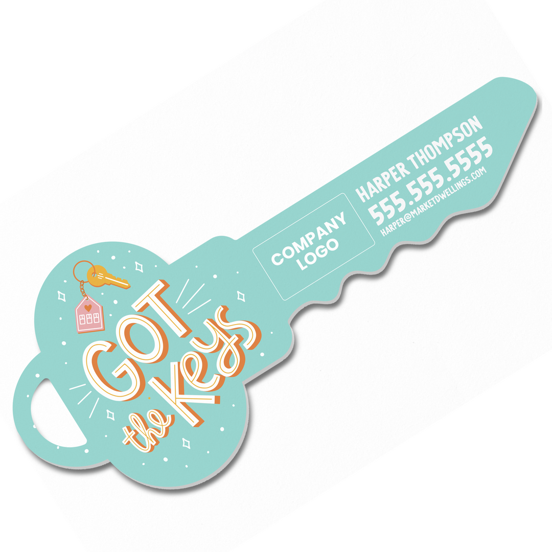 Customizable | Got The Keys Real Estate Key Sign | Photo Prop | DSY-21 Key Sign Market Dwellings
