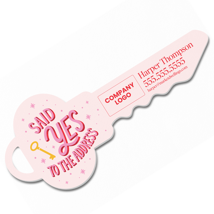 Customizable | Said Yes To The Address Sign | Photo Prop | DSY-22-AB Key Sign Market Dwellings SOFT PINK