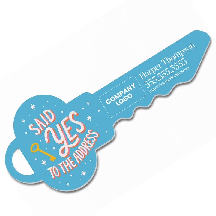 Customizable | Said Yes To The Address Sign | Photo Prop | DSY-22-AB Key Sign Market Dwellings BRIGHT BLUE