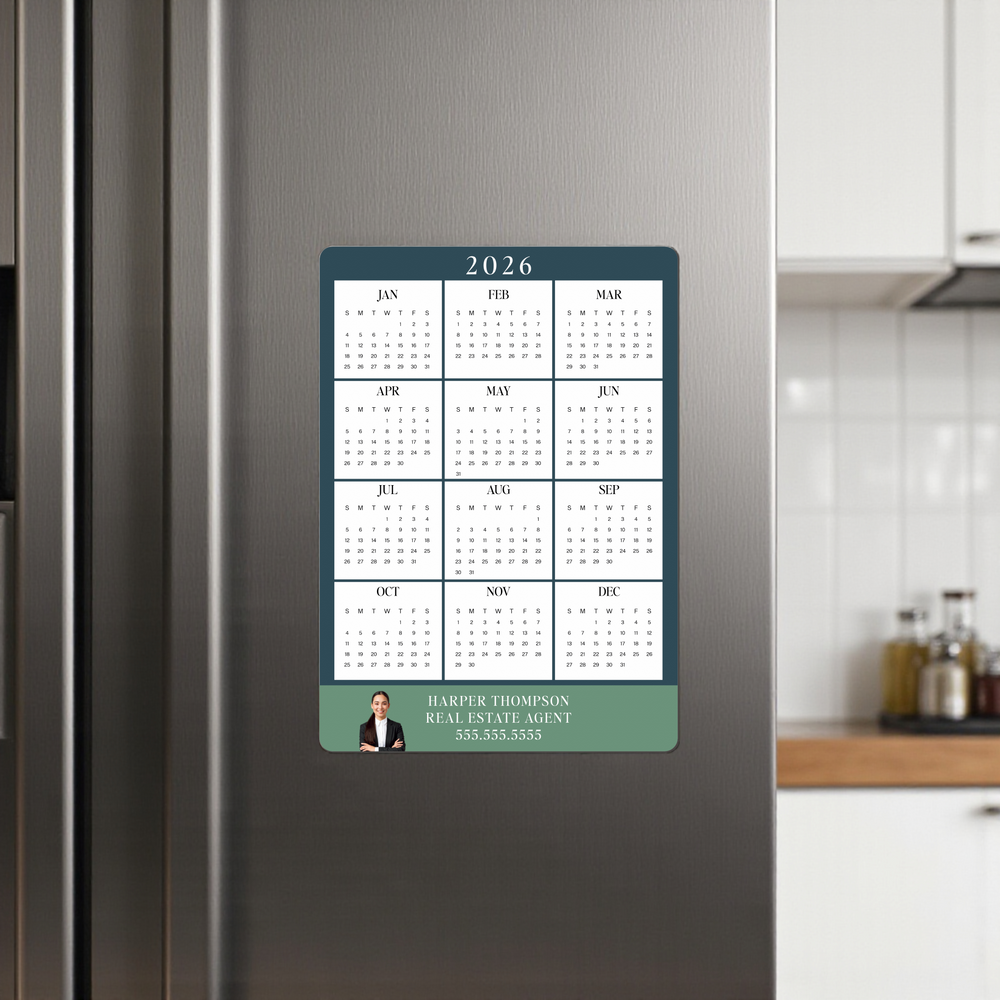 Customizable | 2026 Calendar Refrigerator Magnets Magnet Market Dwellings