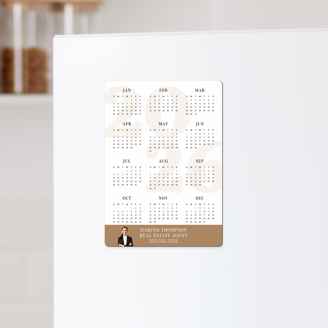 Customizable | 2026 Calendar Refrigerator Magnets Magnet Market Dwellings