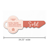 Sold Real Estate Key Sign Photo Prop Key Sign Market Dwellings